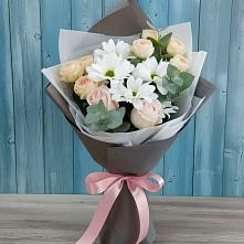 Букет цветов из:  Хризантемы и Розы #REPLACE_PRED# Селезнево