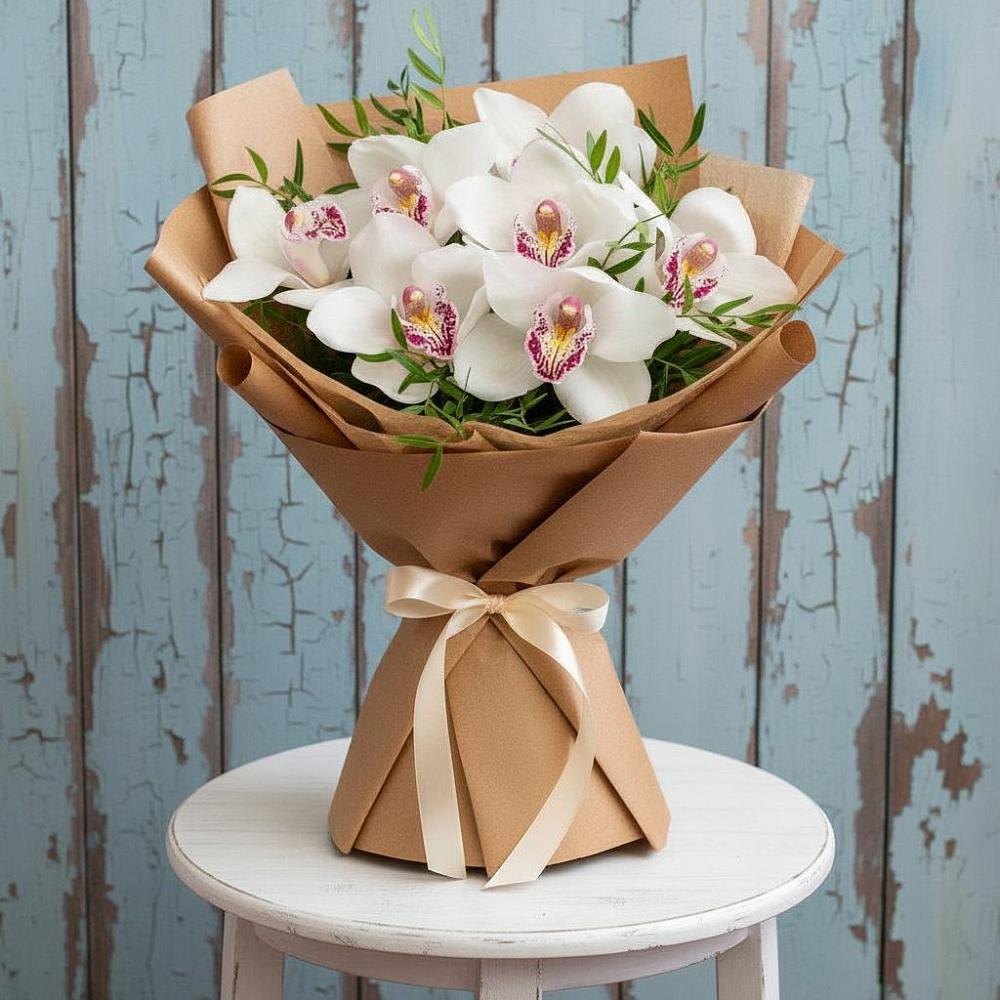Букет цветов из: Орхидеи и Розы в Селезнево