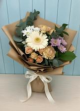 Букет цветов из:  Герберы и Хризантемы в Селезнево