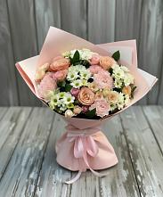 Букет цветов из:  Гвоздики, Розы и Хризантемы в Селезнево