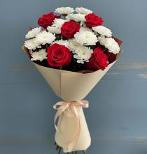 Букет цветов из:  Розы и Хризантемы в Селезнево