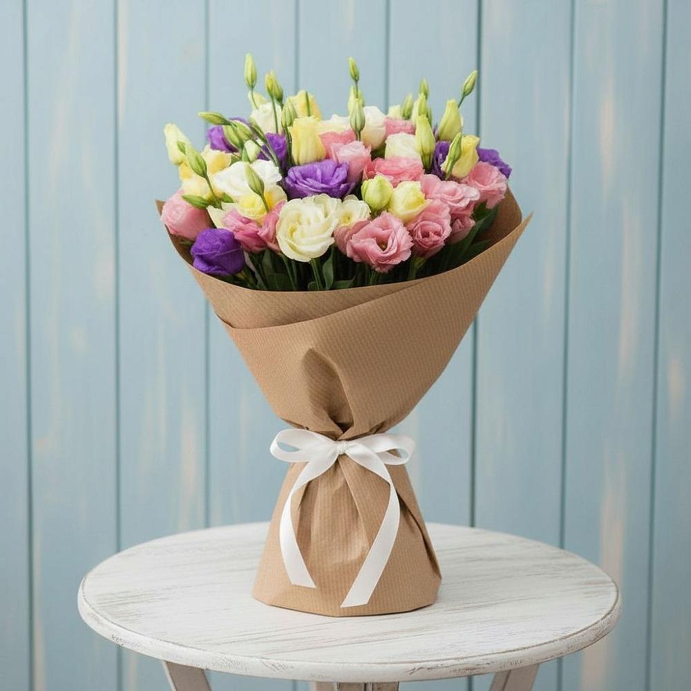 Букет цветов из: Лизиантусы в Селезнево