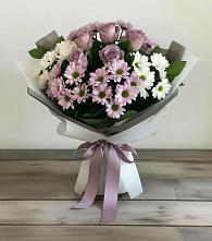 Букет цветов из:  Хризантемы и Розы #REPLACE_PRED# Селезнево