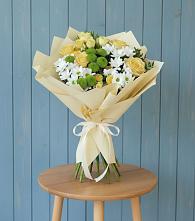 Букет цветов из:  Хризантемы и Розы в Селезнево