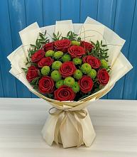 Букет цветов из:  Розы и Хризантемы в Селезнево