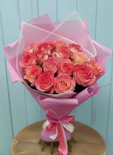 Букет 15 Розовых роз Равель в Селезнево