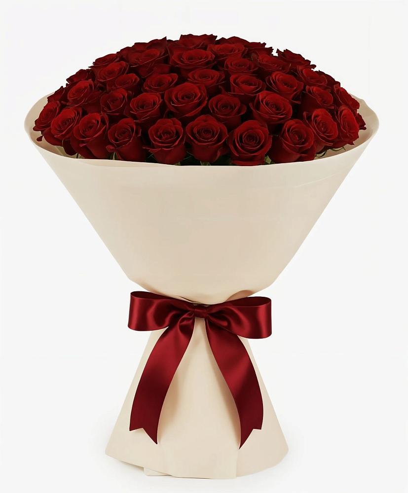 Букет 101 Бордовая роза Блэк Бакарра в Селезнево