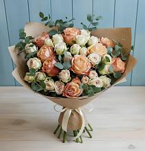 Букет цветов из:  Альстромерии и Розы в Селезнево