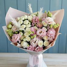 Букет цветов из:  Альстромерии и Розы в Селезнево